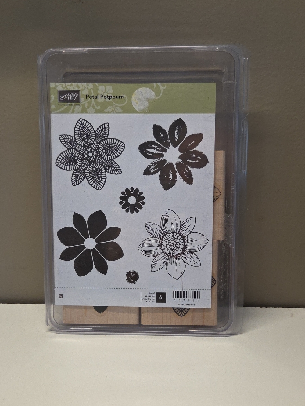 Petal Potpourri Wooden Stampin Up Stamp Set